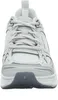 Front view of a white and gray Skechers sneaker. Produktbild-Vorschau