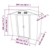 vidaXL Szopa ogrodowa zielona metalowa 204 x 132 x 186 cm Podgląd zdjęcia produktu 9