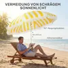 Outsunny Sonnenschirm Strand Ø180 cm windfest Strandschirm Produktbild-Vorschau 5