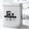 Waschmittelbox aus Eisen, weiß, im Landhaus-Stil, 6 Liter, Produktbild-Vorschau 2