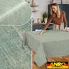 Tischdecke Melliert Blaugrau 180x120cm Schnittkante Produktbild-Vorschau 5