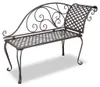 vidaXL Garten-Chaiselongue 128 cm Stahl Antik Braun Produktbild-Vorschau 5