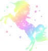 218 Wandtattoo Einhorn bunt - Größe 750 x 750 mm Produktbild-Vorschau 1