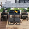 Merax Ensemble de meubles de jardin 7 pièces avec 4 Voir les images du produit 5