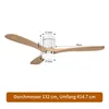 INONEFT 132 cm Deckenventilator mit Beleuchtung und Produktbild-Vorschau 2