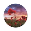 MuchoWow® Mauspad Mousepad Mohn - Blumenfeld - Rot 20x20 cm Produktbild-Vorschau 1