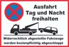 Parken verboten Ausfahrt Tag und Nacht freihalten Schild A5 Produktbild-Vorschau 1