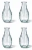 Glasvasen gerillt 14cm klar transparent 240ml 4er Set Produktbild-Vorschau