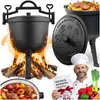Emaillierter Gusseisentopf 11l für Lagerfeuergrill BD-481 Produktbild-Vorschau 14