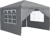 LARS360 Pavillon 3x3m Faltpavillon Wasserdicht Grau Produktbild-Vorschau 1