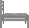 vidaXL 2-Sitzer-Gartensofa Grau Kiefer Massivholz Produktbild-Vorschau 5