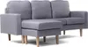 Ecksofa reversibel aus Stoff "Gabby" -  3-Sitzer - Hellgrau Produktbild-Vorschau 1