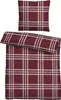 biberna melanżowa flanelowa pościel KARO burgund 1x 135x200 Podgląd zdjęcia produktu 1