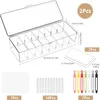 2 Stück Kabel Aufbewahrungsbox, Transparent Kabel Organizer Produktbild-Vorschau 2