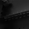 A close-up view of the ports on the back of a black computer monitor. Produktbild-Vorschau