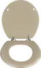 A toilet seat and lid, open, shown from above. Produktbild-Vorschau