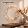 Weihnachtskranz LED Kranz Timer Batterie Lichterkranz Produktbild-Vorschau 3