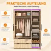 Flieks Kleiderschrank mit Kleiderstange, Garderobe mit Produktbild-Vorschau 5