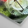 Wanduhr - Quadrat - Glasuhr - Blumen Blumenstrauß Rose - Produktbild-Vorschau 5