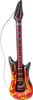 Guitare rock gonflable avec flammes noir-rouge-jaune 105cm Voir les images du produit 3
