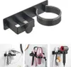 Haartrocknerhalter, 2 in 1, Edelstahl - Selbstklebend、ohne Produktbild-Vorschau 1