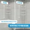 Étagère de douche télescopique réglable 70-275 cm avec 4 Voir les images du produit 3