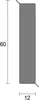 PROVISTON | Sockelleiste Hartschaum PVC | 12 x 60 x 2500 mm Produktbild-Vorschau 2