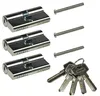 Schließzylinder-Set 3x 60mm, 5 Schlüssel, Not- & Gefahren Produktbild-Vorschau 1