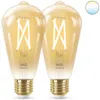 WiZ Filament-Lampe Bernstein 50 W ST64 E27 x2, Produktbild-Vorschau 2