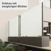 Gartenbank Truhebank Windschutz Sichtschutz satiniert 185 Produktbild-Vorschau 4