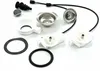 A collection of plumbing parts for a sink drain. Produktbild-Vorschau