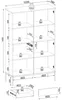 Moderne Geriffelte Hochvitrine LAGOS W2D1SZ Schwarz Eiche Produktbild-Vorschau 11