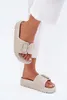 Damen Schaum Plattform Sandalen Mit Schnalle Beigefarben Produktbild-Vorschau 6