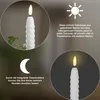 LED Stabkerzen ,Flamme Swirl' aus Echtwachs, 2er-Set, weiß Produktbild-Vorschau 13