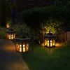 2er Set LED Solarlaterne, Erdspieß, Kerze, schwarz, H 68 cm Produktbild-Vorschau 6