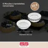 Zenker Black Metallic Tortelettförmchen, 6er Set, Tortelett Anteprima dell’immagine prodotto 4