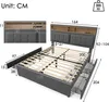 Flieks Polsterbett 160x200cm mit USB und Steckdosen, Produktbild-Vorschau 4
