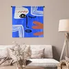 MuchoWow® Wandteppich Wandbehang Porträt - Blau - Abstrakt Produktbild-Vorschau 5