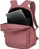 A rose-colored backpack with a laptop inside. Anteprima dell’immagine prodotto