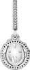A close-up studio shot of a silver charm. Produktbild-Vorschau