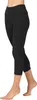 Merry Style Damen 3/4 Leggings MS10-301 (Schwarz, M) Produktbild-Vorschau 2