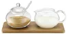 WEIS Zucker-/Sahne Set Glas mit Bambustablett Náhled obrázku produktu 4