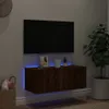 TV-Wandschrank mit LED-Leuchten Braun Eichen-Optik 80x35x31 Produktbild-Vorschau 3