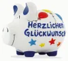 KCG 101635 Spardose Schwein "Herzlichen Glückwunsch" - Produktbild-Vorschau 2