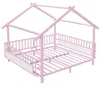 Merax Hausbett aus Metall 140x200cm, Jugendbett mit Produktbild-Vorschau 7