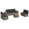 The Living Store 8-tlg. Garten-Sofagarnitur mit Kissen Grau Produktbild-Vorschau 3