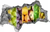 Selbstklebender Loch-3D-Aufkleber 95x73 cm Obst Produktbild-Vorschau 1