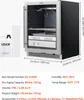 A VEVOR dry-aging refrigerator with its dimensions and specifications displayed. Voir les images du produit