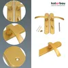 KOTARBAU® Dveřní klika 90 mm levá pravá WC dveře sada Zlaté Náhled obrázku produktu 3