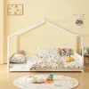 A child's bedroom with a white house-shaped bed. Náhled obrázku produktu